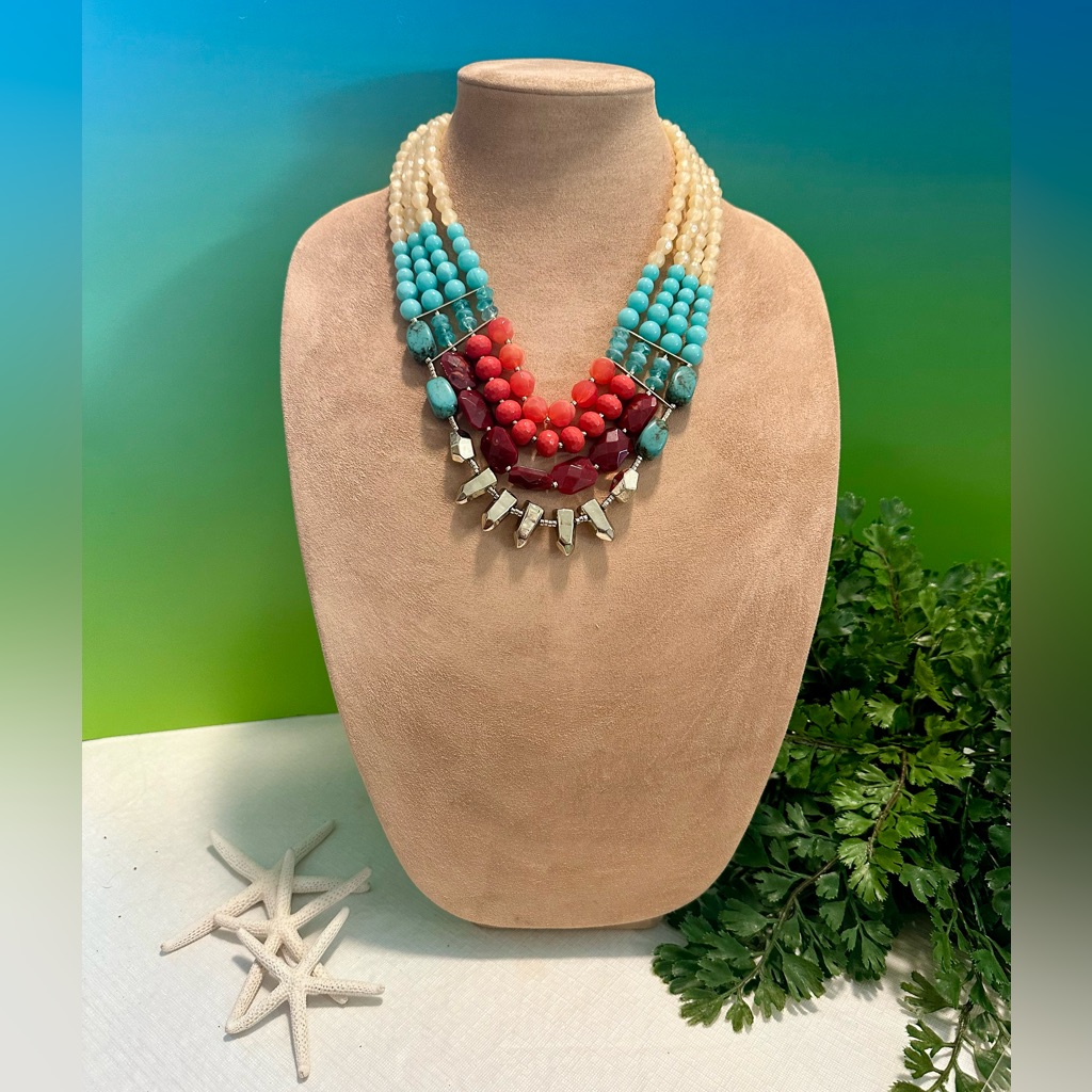 Multi Bead Statement Necklace